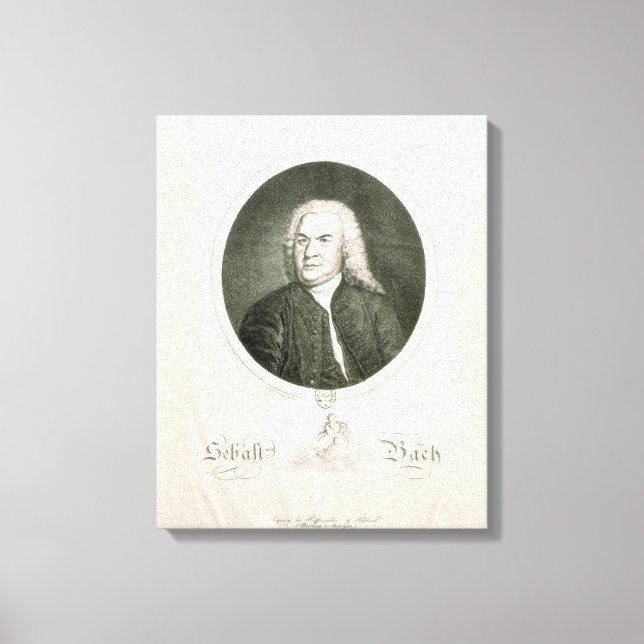 Toile Portrait de Johann Sebastian Bach (Recto)