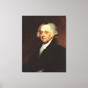 Toile Portrait de JOHN ADAMS par le calcinateur B.