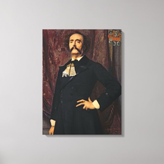 Toile Portrait de Jules Barbey d'Aurevilly 1881 (Recto)