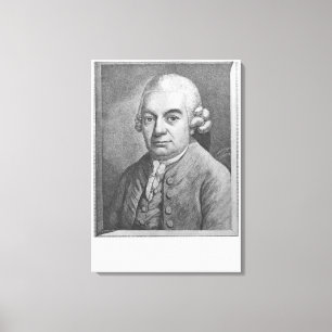 Toile Portrait de Karl Philipp Emanuel Bach (1714-88) (e