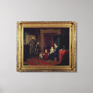 Toile Portrait de la famille Van Cortland, vers 1830