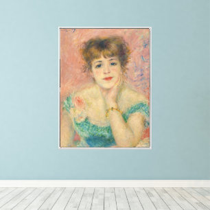 Toile Portrait de l'actrice Jeanne Samary, Auguste Renoi