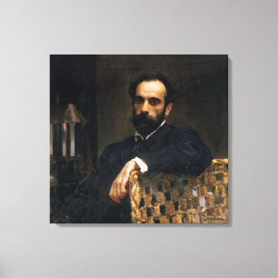 Toile Portrait de l'artiste Isaak Ilyich Levitan