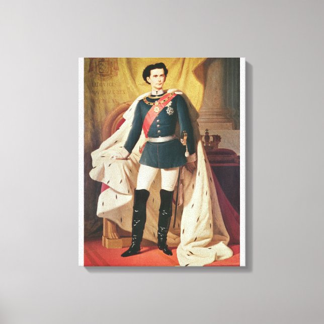 Toile Portrait de Ludwig II de Bavière en uniforme (Recto)