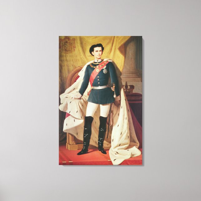 Toile Portrait de Ludwig II de Bavière en uniforme (Recto)