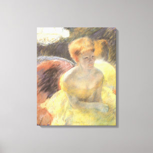 Toile Portrait de Lydia au théâtre par Mary Cassatt