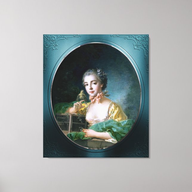 Toile Portrait de Madame Badouin par François Boucher (Recto)