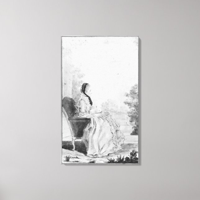 Toile Portrait de Madame du Deffand, 1760 (Recto)