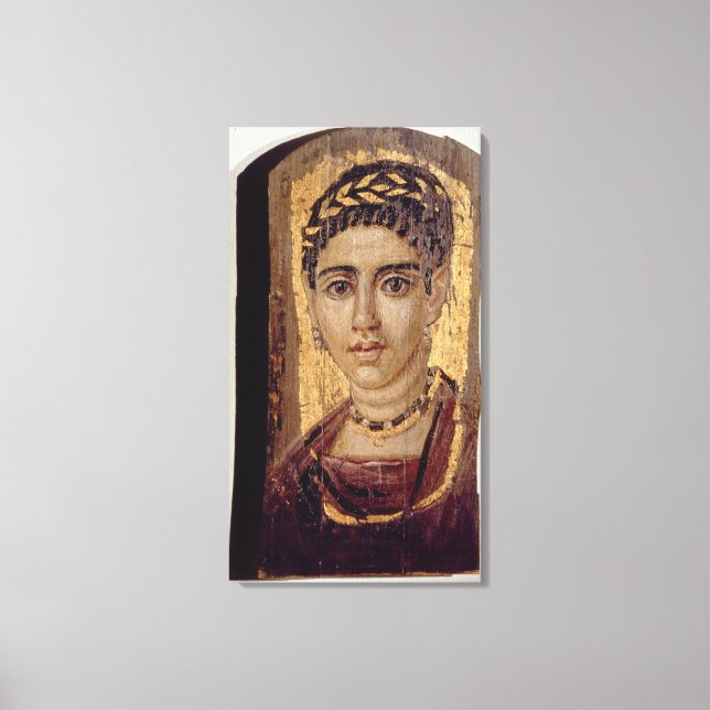 Toile Portrait de maman d'une femme, de Fayum, Romano-Eg (Recto)