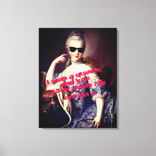Toile Portrait de Marie Antoinette avec lunettes de sole
