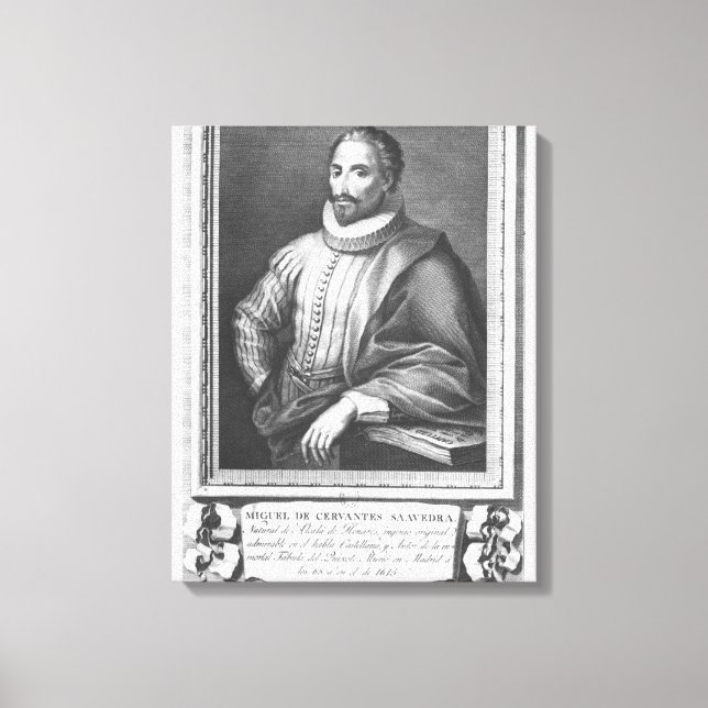 Toile Portrait de Miguel de Cervantes Saavedra (Recto)