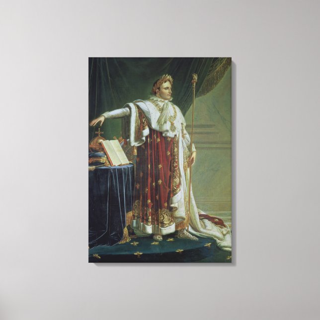 Toile Portrait de Napoléon I dans ses Robes de couronnem (Recto)