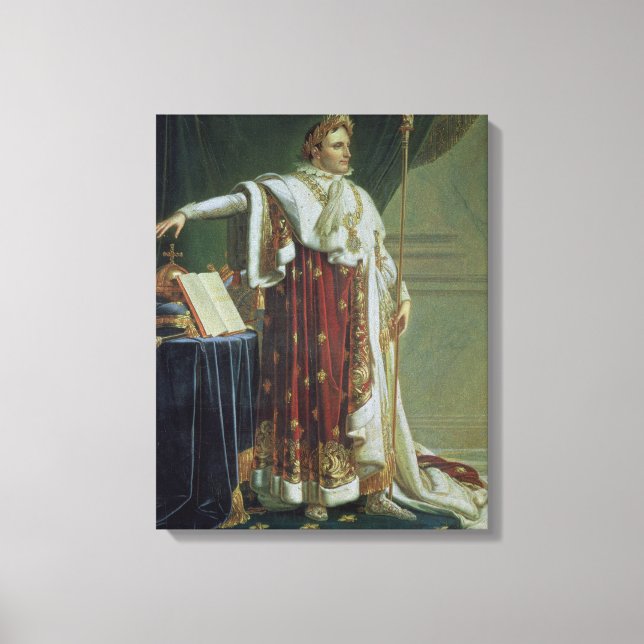 Toile Portrait de Napoléon I dans ses Robes de couronnem (Recto)