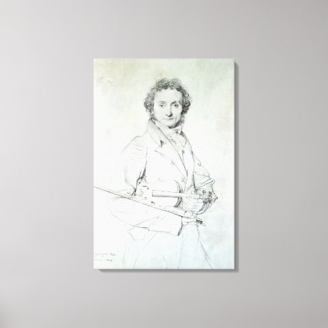 Toile Portrait de Niccolo Paganini 1819 (Recto)