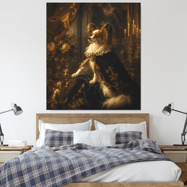 Toile Portrait de Papillon à l'huile royale (Insitu(Chambre))