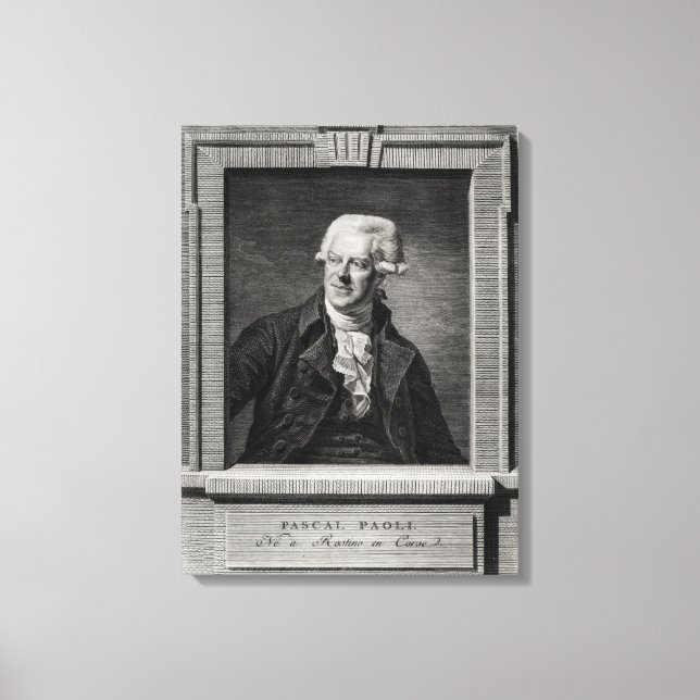 Toile Portrait de Pascal Paoli (Recto)