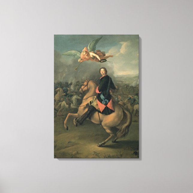 Toile Portrait de Pierre le Grand contre un (Recto)