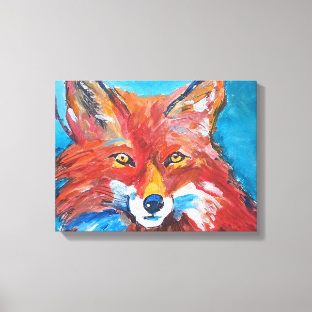 Toile Portrait de Renard Rouge (Recto)