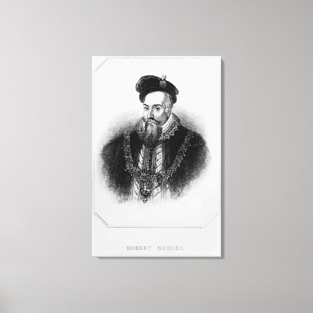 Toile Portrait de Robert Dudley 1er comte de (Recto)