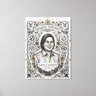 TOILE PORTRAIT DE SARA Z. DUTERTE PAR ORGANIC