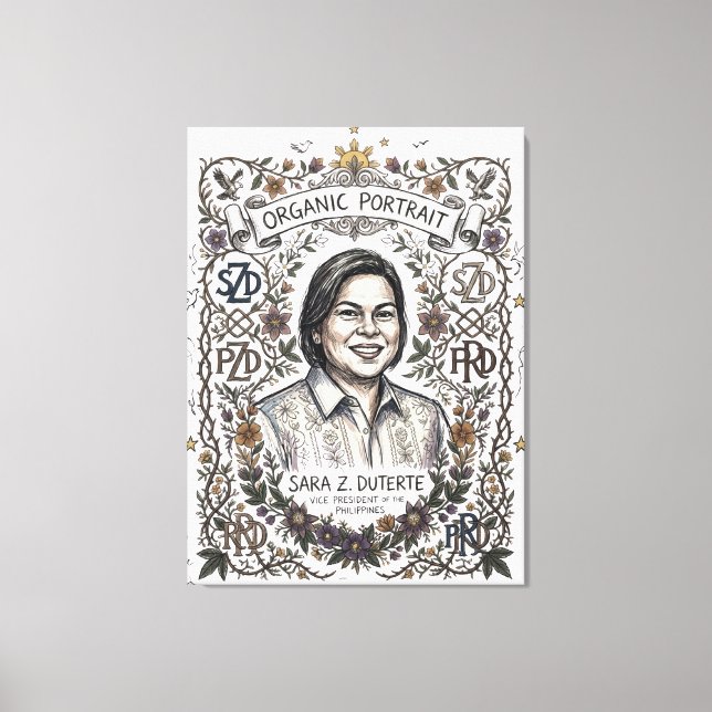 TOILE PORTRAIT DE SARA Z. DUTERTE PAR ORGANIC (Recto)