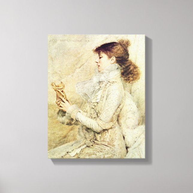 Toile Portrait de Sarah Bernhardt (Recto)