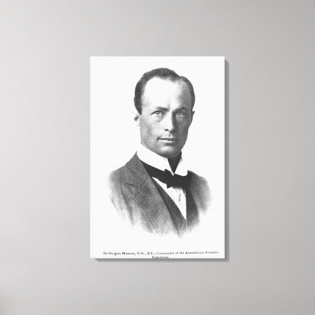 Toile Portrait de Sir Douglas Mawson (Recto)