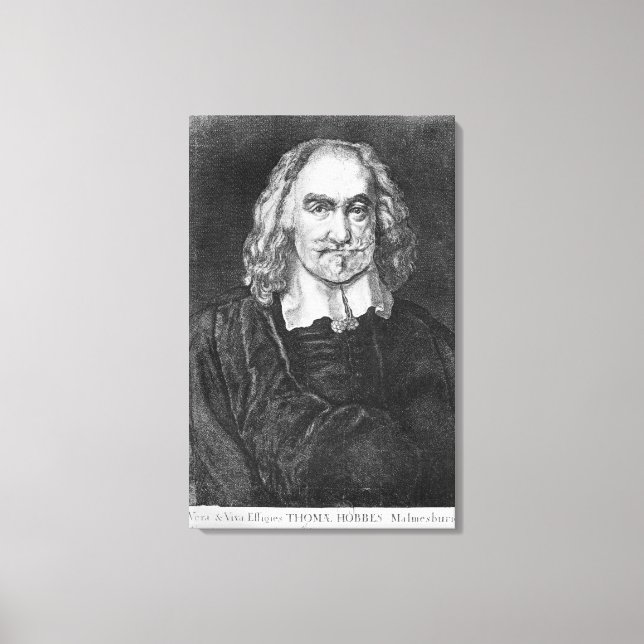Toile Portrait de Thomas Hobbes (Recto)