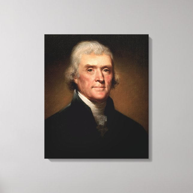 Toile Portrait de Thomas Jefferson (par Rembrandt Peale) (Recto)