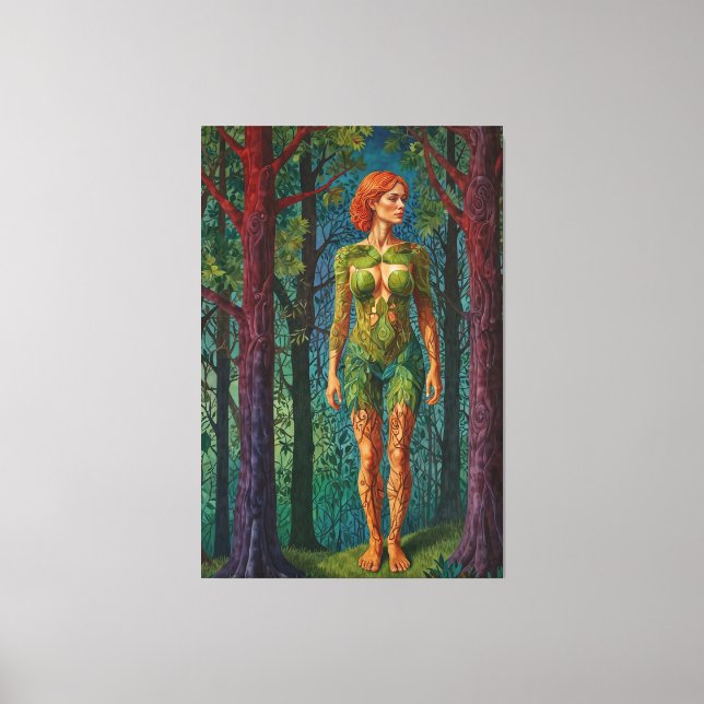 Toile “Portrait de Viridra” -  Veines de la Canopée    (Recto)