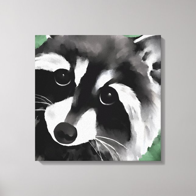 Toile Portrait de visage Raccoon (Recto)