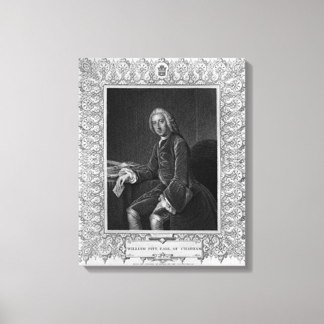 Toile Portrait de William Pitt, 1er comte de Chatham (Recto)