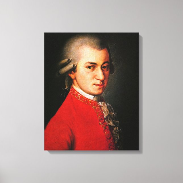 Toile Portrait de Wolfgang Amadeus Mozart (Recto)