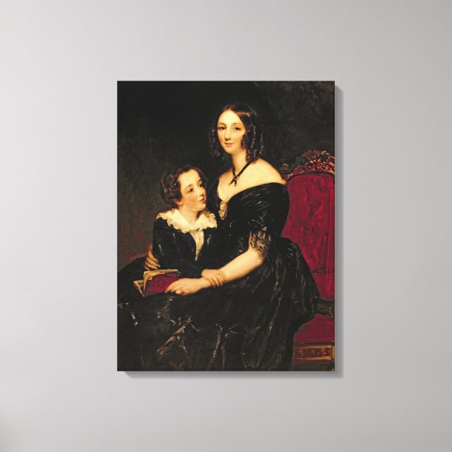 Toile Portrait d'Eliza Boardman et de son fils Robert, 1 (Recto)