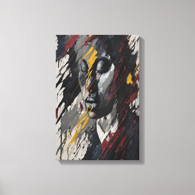 Toile Portrait d'Expressionnisme Abstrait Moderne Gras (Recto)