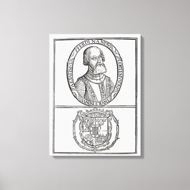 Toile Portrait d'Hernado Cortes et de ses bras (Recto)