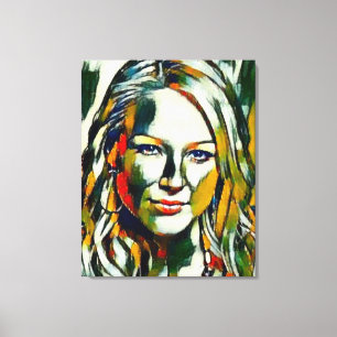 Toile Portrait d'huile de Kilcher de bijou