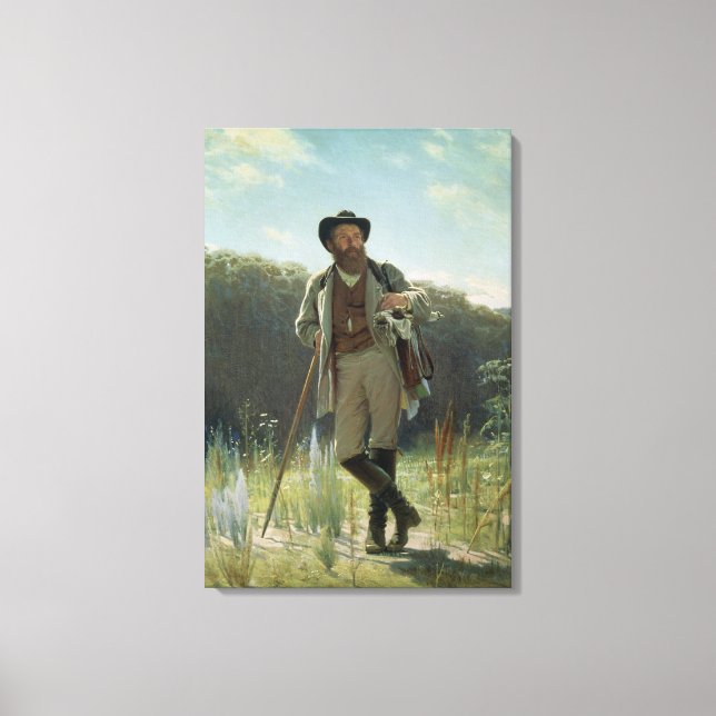 Toile Portrait d'Ivan Ivanovich Chichkine, 1873 (Recto)