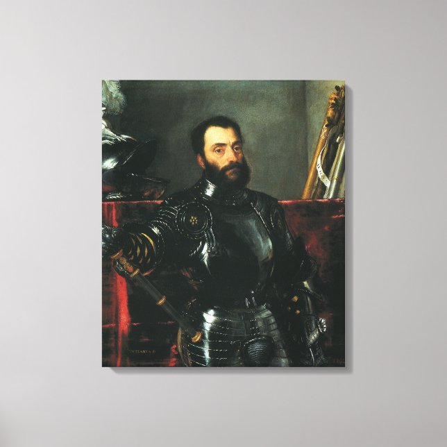 Toile Portrait du duc d'Urbin par Titien (Recto)