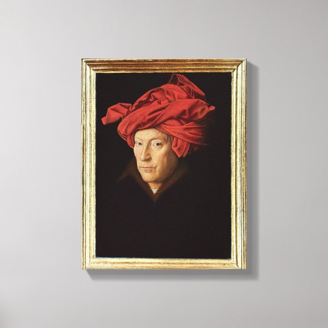 Toile Portrait d'un homme, 1433 (huile sur chêne) (voir  (Recto)