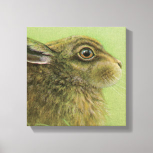 Toile Portrait d'un lapin frôlant la copie enfermée da