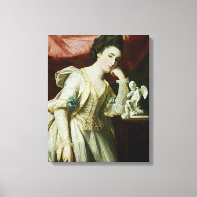Toile Portrait d'une dame avec une Statuette de Cupid (Recto)