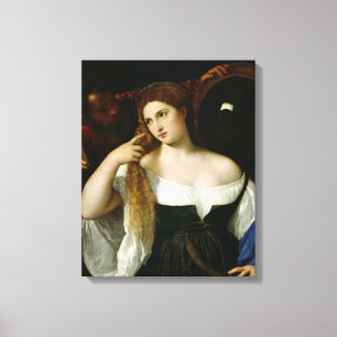 Toile Portrait d'une femme à sa toilette, 1512-15