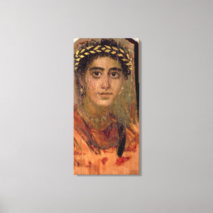 Toile Portrait d'une femme, de Fayum, Romano-égyptien,