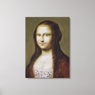 Toile Portrait d'une femme inspirée par Mona Lisa