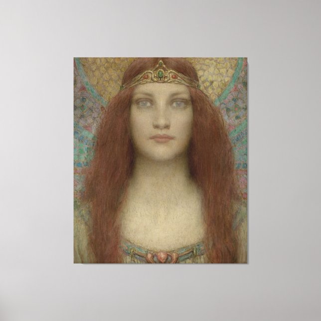 Toile Portrait d'une femme par Charles Allan Winter (Recto)