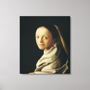 Toile Portrait d'une jeune femme, c.1663-65