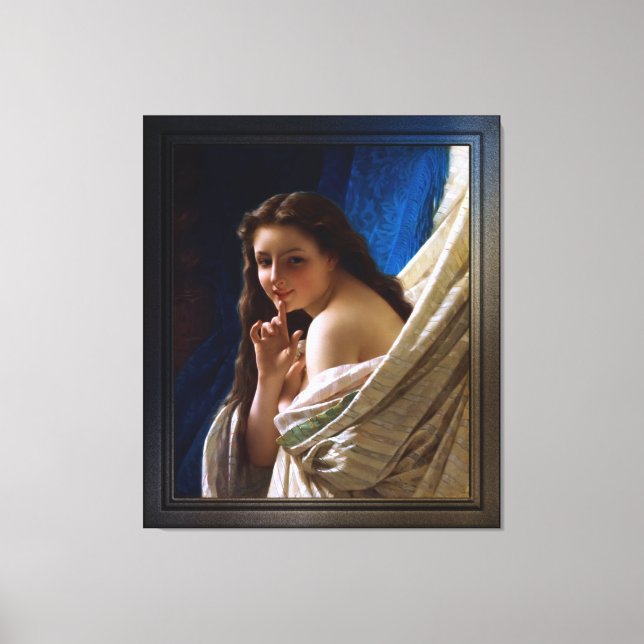 Toile Portrait d'une jeune femme par Pierre Auguste Cot (Recto)
