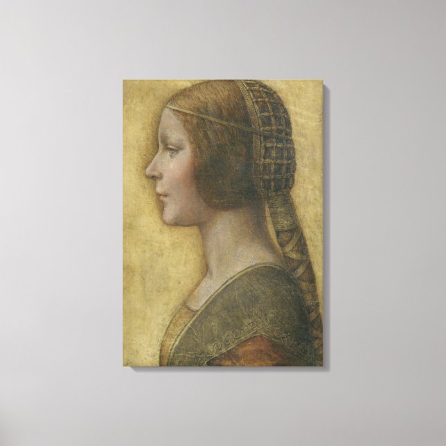 Toile Portrait d'une jeune fiancée par Léonard de Vinci (Recto)