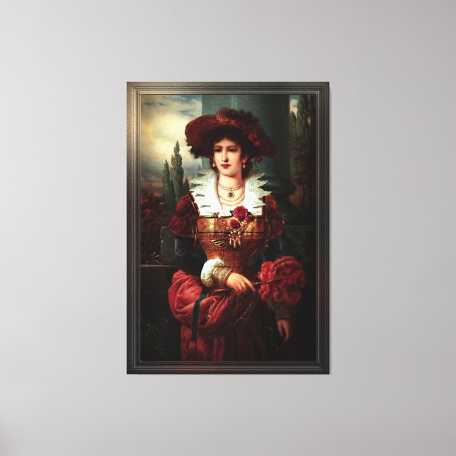 Toile Portrait d'une noble dame par Franz Seraph Russ (Recto)